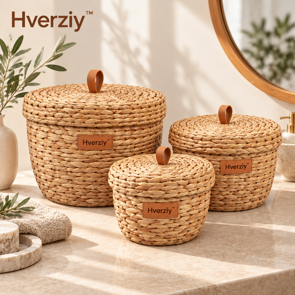 Hverziy Harvest Nest Handwoven Storage Basket Set image 5