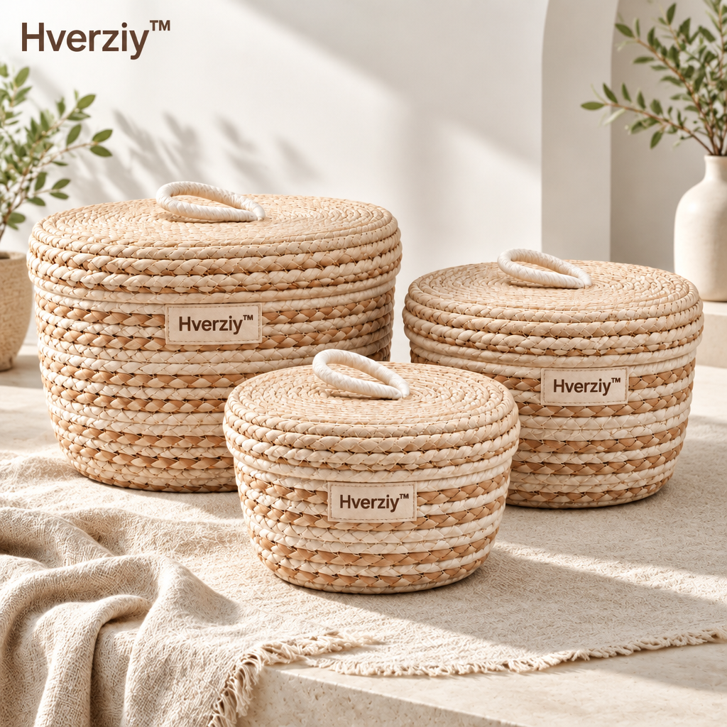 Hverziy Soft Weave Cotton Rope Storage Baskets image 1