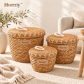 Hverziy Braided Market Handle Storage Basket Set image 1