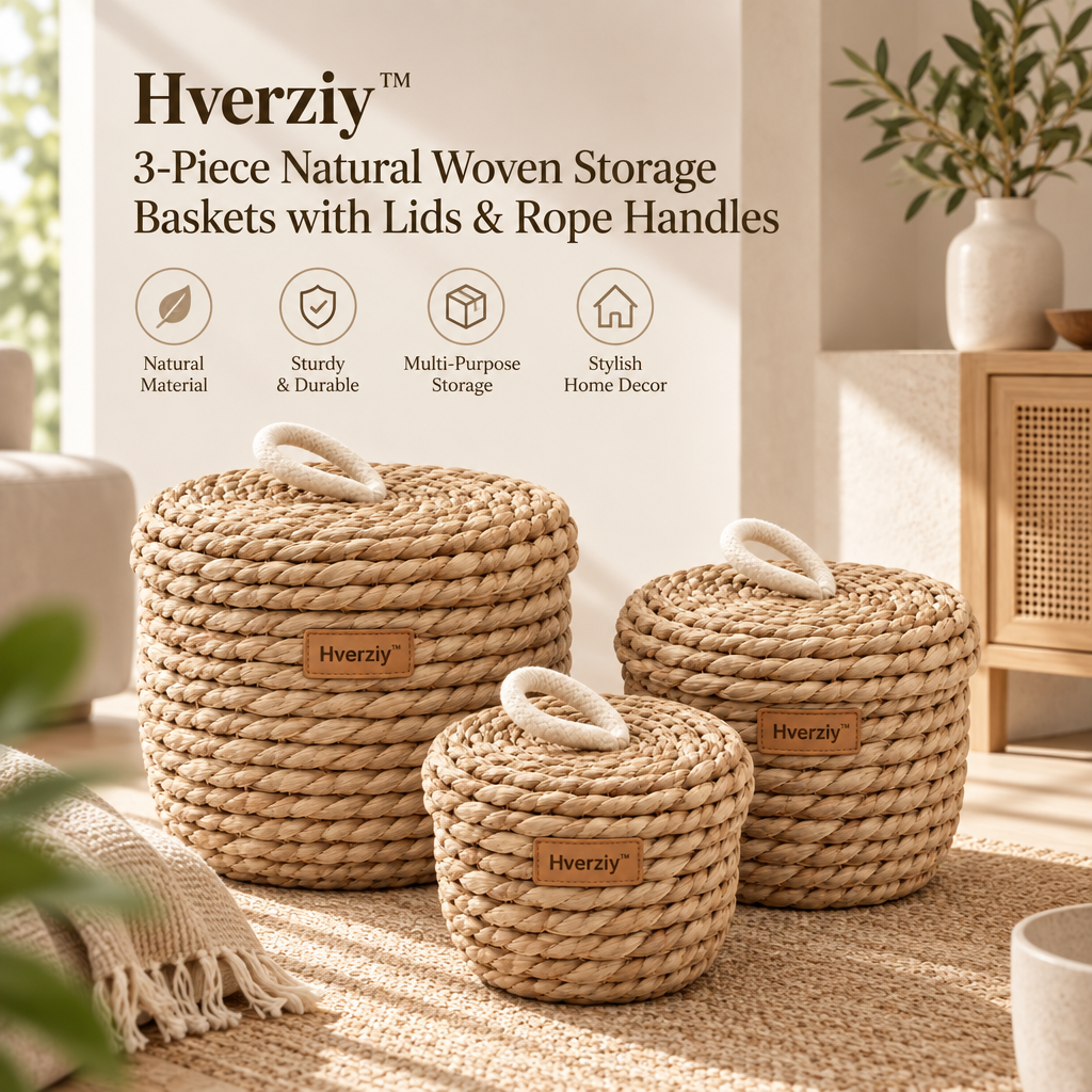 Hverziy Honeycomb Cotton Rope Nesting Baskets image 1