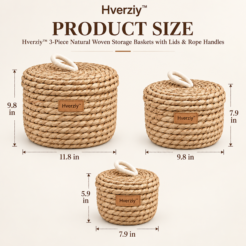 Hverziy Honeycomb Cotton Rope Nesting Baskets image 5