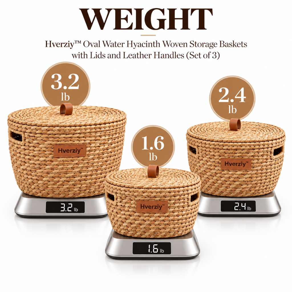 Hverziy Cedar Stripe Lidded Storage Basket Trio image 2
