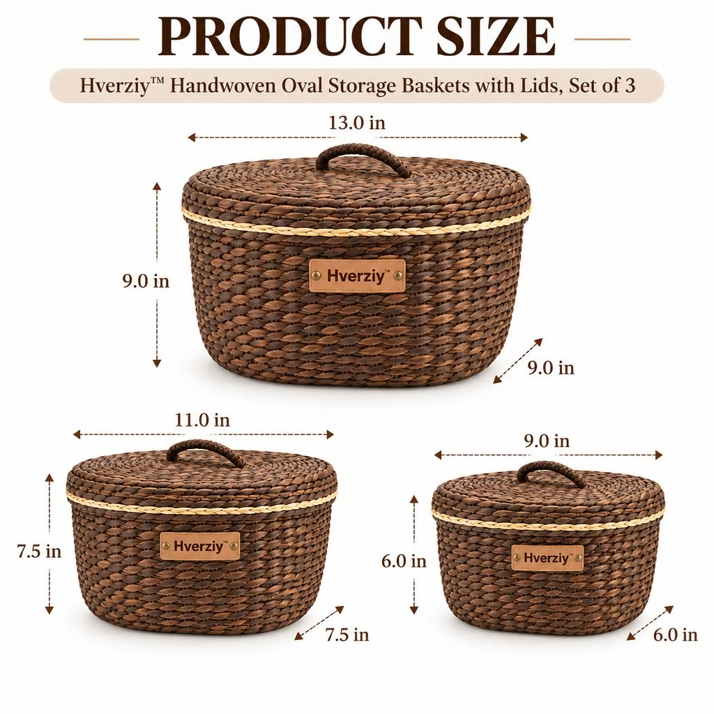 Hverziy Espresso Two-Tone Lidded Basket Set image 4